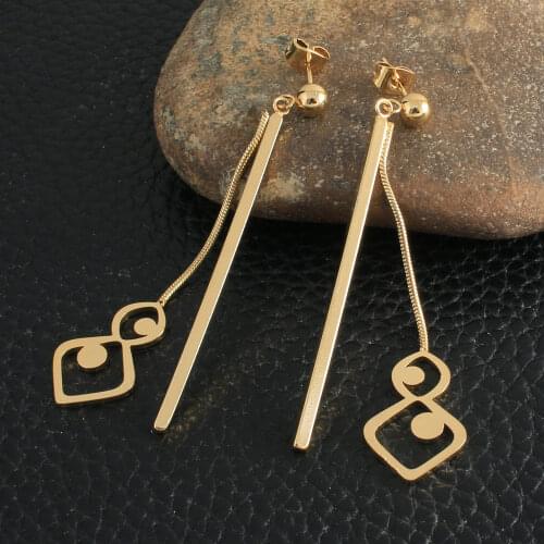 Simple Gold Color Earring Fashion Stainless Steel Jewelry Earrings For Women EFGZBIAF