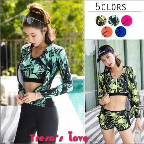 Rashguard Female Girls Rash Guard Swimsuit Surfing Kitesurf Sleeve Long Swimming Swimsuits With Sleeves New Women Four Piece