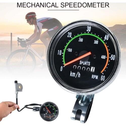 Mechanical Bike Speedometer Bike Speedometer Analog Odometer Classic Style For General 24-27.5 Inch Bicycle Bike Accessories