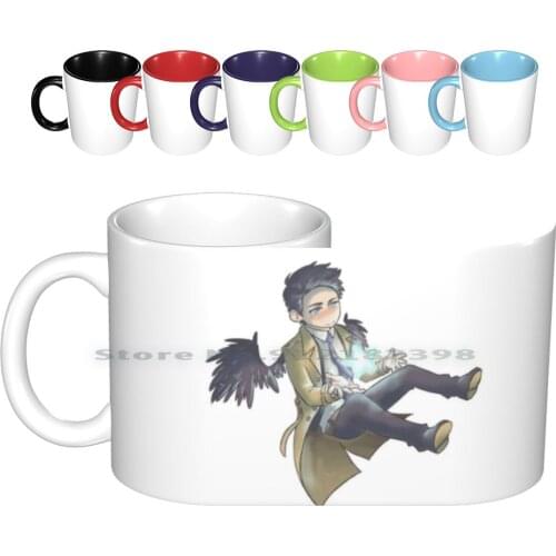 Supernatural-Castiel-Ceramic Mugs Coffee Cups Milk Tea Mug Supernatural Castiel Cas Spn Angel Tv Fandom Star Creative Trending