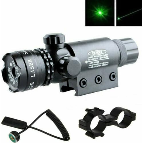 Tactical Outside Green Red Dot Laser Sight Adjustable Switch Rifle Scope With Rail Mount For Gun Hunting