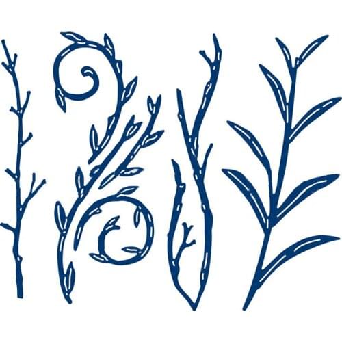 Grass Leaves Plants Metal Cutting Dies Scrapbooking Album Paper DIY Card Craft Embossing Die Cuts
