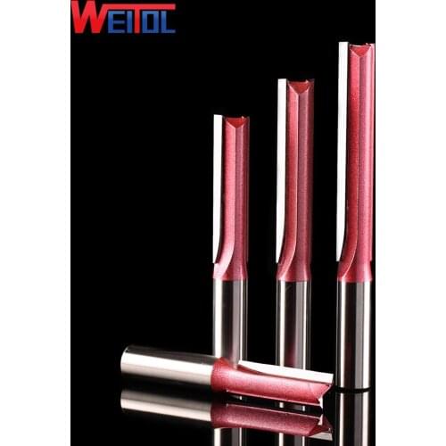 Weitol free shipping 1pcs 1/2 inch Lengthen two/double flutes straight bit woodworking router bit wood tools