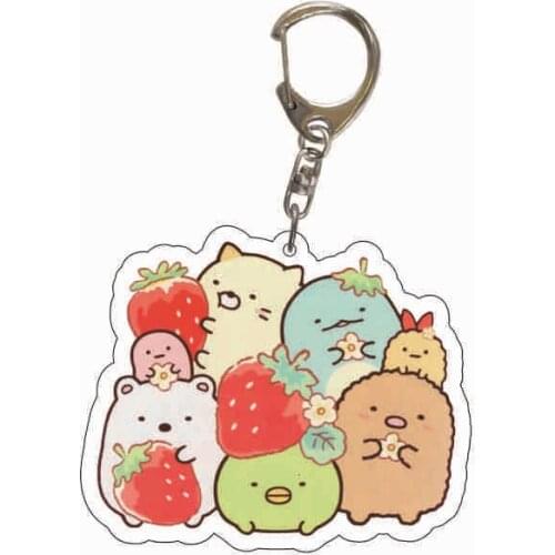 Japanese Sumikko Gurashi Corner Bio Keychain Acrylic Pendant Cartoon Corner Creature Animals Toys Doll Cutest Gift For A Girl