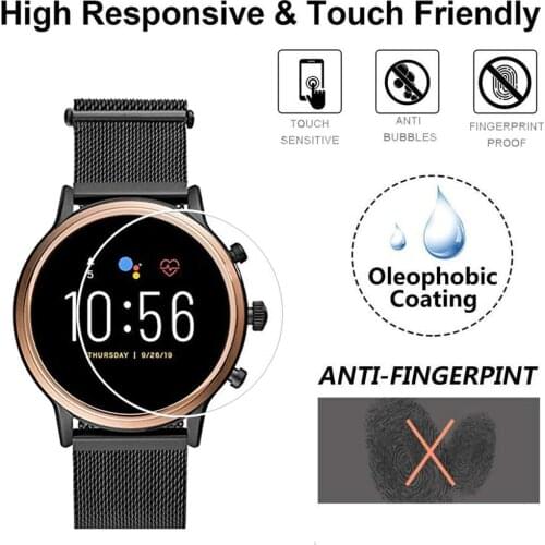 Tempered Glass Screen Protector for Fossil Gen5 Q Smart Watch Ultra Clear Film Screen Protective Full Cover New 1Pack 3Pack 19Ot