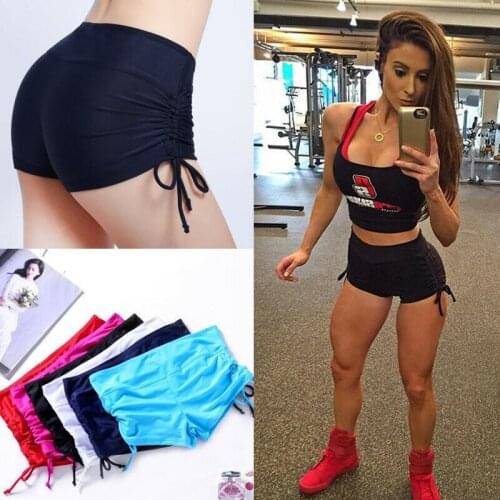 Women Summer Swimwear Drawstring Beach Gym Yoga Shorts Ladies Sport Casual Pants