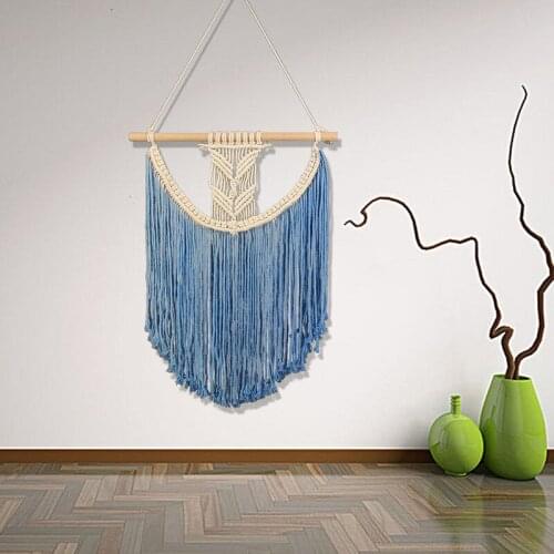 1pc Macrame Woven Art Wall Hanging Tapestry Handmade Bohemian Home Office Wall Decor