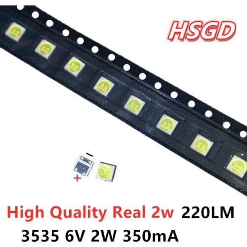 100-1000PCS For LG 3535 2W 6V 350mA 220LM Cool white FOR LCD TV repair led TV backlight strip lights with light-emitting diode