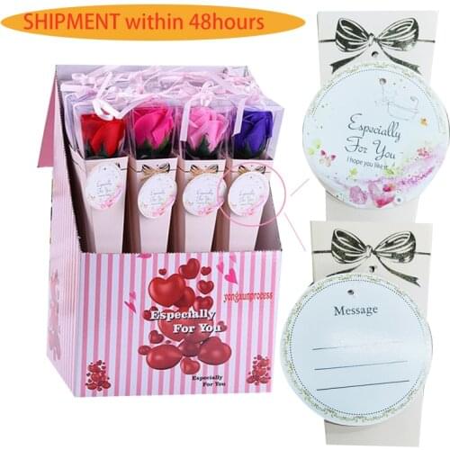12 Pcs Roses Soap Flowers Creative Romantic Wedding Favors Rose Soaps Flower for Valentines Gift Mothers Day Gifts