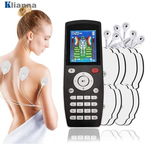 16 Modes TENS EMS Body Massager Acupuncture Therapy Nerve Electric Muscle Stimulator Pulse Machine 4 Output Neck Body PainRelief
