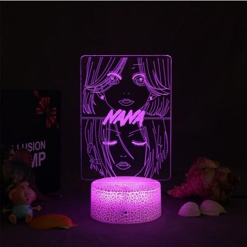 Anime Sexy Figure Nana 3d Light for Childrens Bedroom Decoration Night Light Manga Gift Room Decor Table Led Night Lamp Nana