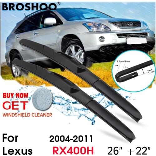 Car Wiper Blade Front Window Windscreen Windshield Wiper Blades J hook Auto Accessories For Lexus RX400H 26"+22" 2004-2011