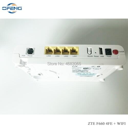 Free Shipping ZTE F660 V5.0 GPON ONU 4FE + wireless Wifi +USB +TEL English firmware zte zxhn f660 same function as F460 ONT