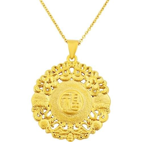 Boho Coin Pendant Necklaces for Women Original 24K Gold Color Chains Necklace Lucky Mens Choker Collar Vintage Wedding Jewelry