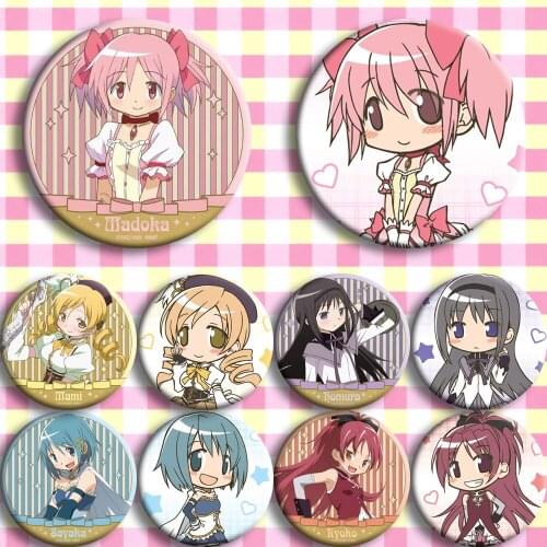 Brdwn Puella Magi Madoka Magica Kaname Madoka Akemi Homura Miki Sayaka Tomoe Mami Sakura Kyouko Incubator Cosplay Badge #C