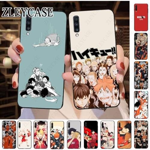 Anime Haikyuu Nekoma Black Cell Phone Case For Samsung Galaxy A50 A10 A20 A20E A20S A30S A40 A51 A70 A30 A6 A7 A8 Coque Cover