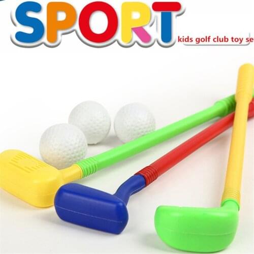 Children Kids Golf Club Toys 2 Golf Clubs + 2 Golf Ball Toy Mini Golf Game Sports for Baby Grasping Ability Developing