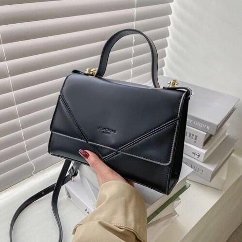 Elegant Female Square Tote bag 2021 Fashion New High-quality PU Leather Womens Designer Handbag Vintage Shoulder Messenger Bag