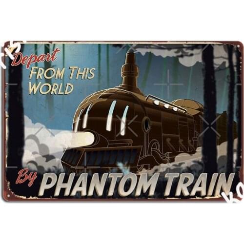 Final Fantasy Vi Come Ride The Phantom Train Metal Plaque Poster Decoration Kitchen Plaques Cinema Kitchen Tin Sign Poster