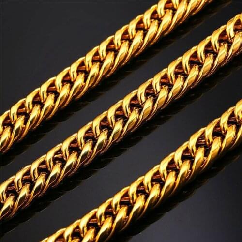 Men Miami Cuban Chain Necklace 14MM Stainless Steel Jewelry Bracelet Custom Available Gifts USENSET