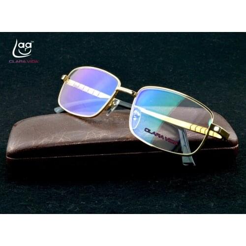 =CLARA VIDA=MEN GOLD AL-MG ANTI BLUE RAY COMPUTER EYE PROTECTION HIGH QUALITY READING GLASSES +1 +1.5 +2 +2.5 +3 +3.5 +4