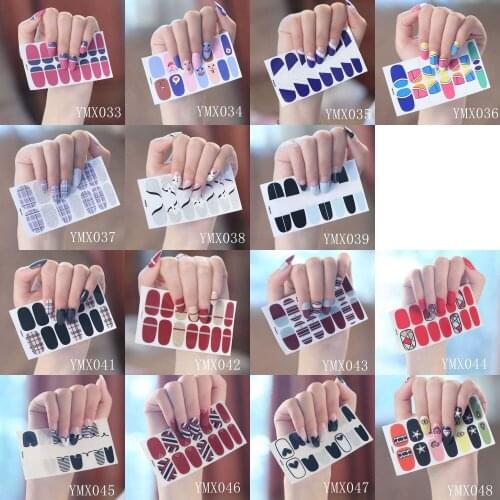 Nail art Full-Cover Sticker Sheet 14tips Sticker Polish Sticker YMX033-048