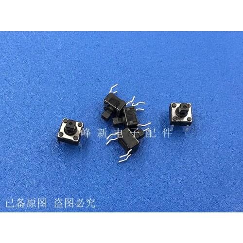 Original new 100% DTS-644K-S-V square head 6*6*7.3MM touch button micro button switch DIP 4pin