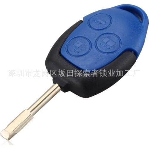 By DHL/Fedex 500pcs 3 Buttons Transit Connect Set Remote Car Key Shell Styling Cover For Ford Transit Blue Case Without Logo