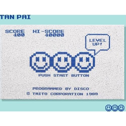 Pixel Style Entry Mats Stall Non-Slip Entry Silk Circle Foot Mats Entry Door Mats Home Scrubbable Pvc