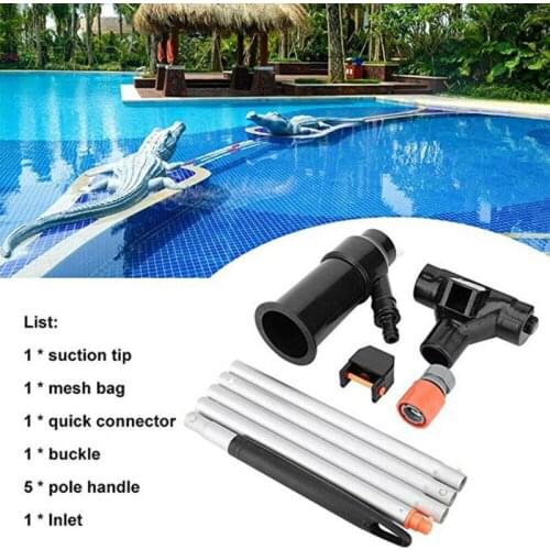 Portable Swimming Pool Pond Cleaner Hot Tub Cleaning Tool Brush Vacuum Hose Kit