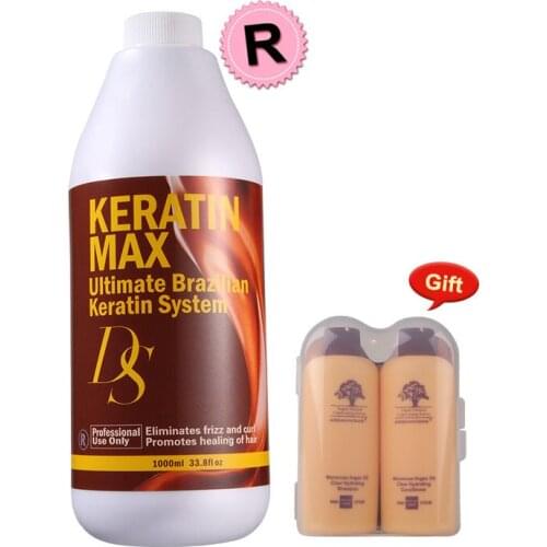 Professional Ds Max 1000ml Keratin Hair Treatment 12% Formalin Chocolate Smell for Hair Products Straightening Make Hair Shining