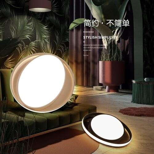 Modern LED Ceiling Light for Bedroom Living Room Dining Room Study Room Ultra Thin Black Round Dimmable With Remote Control Ligh