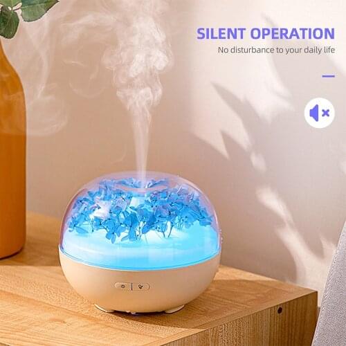 USB Wireless Portable Air Humidifier with LED Cool Light Flower Aroma Diffuser Mist Maker Fogger Rechargeable Umidificador