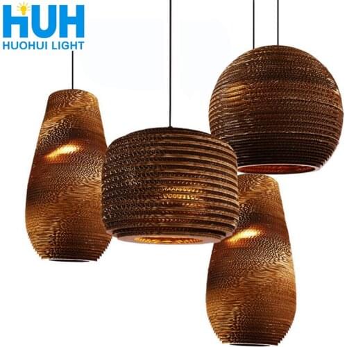 Vintage Art Origami Chandelier Cafe Simple Creative Honeycomb Nude Single Head Zen Tea House Clothing Store Chandelier