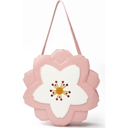 Japanese Style Sakura Designed Lolita Shoulder Bag Kawaii Girl Women Handbag Cute Messenger Crossbody Bag