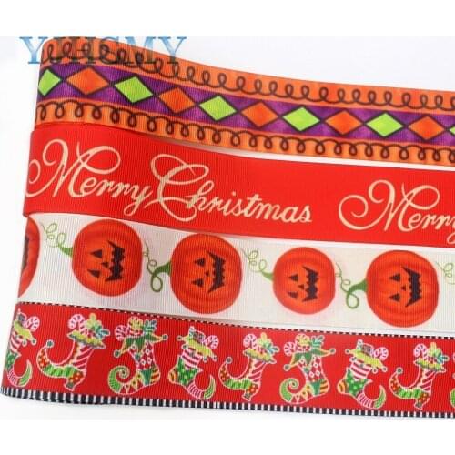 YJHSMY I-19703-1570,38mm 10yards Pattern printed grosgrain ribbon packaging design, DIY accessories handmade materials