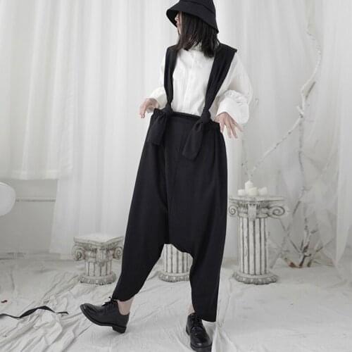 Johnature New Fashion Strap Sleeveless Jumpsuits Women 2021 Spring Summer Loose Japanese Ankle-length Bodysuits