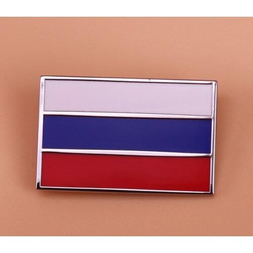 Russian flag pin Soviet USSR brooch country jewelry metal badges patriot gift mens coat shirts accessories