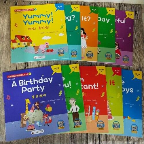 10 Books/Set Enlightenment Cognitive Early Learning Picture Tale Bedtime Story Book English Story Picture books for kids