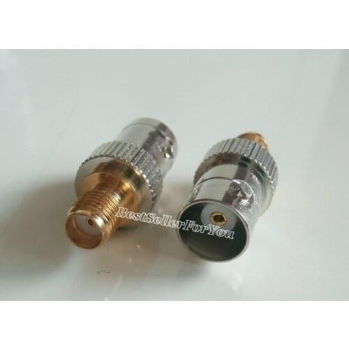 10Pcs SMA Female To BNC Female Connector Antenna Radio Adapter Converter Test Golden