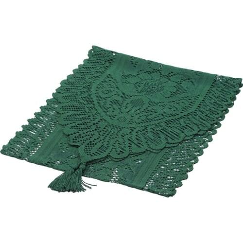 130*33CM Christmas Lace Table Runner Hollow Embroidered Tablecloth Home Dining Table Coffee Table Decoration Tablecloth