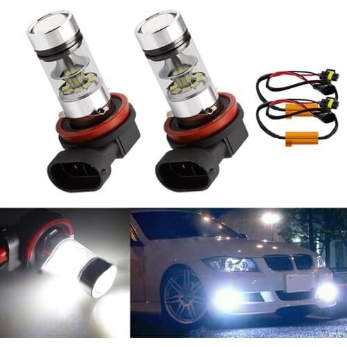 2x No Error H8 H11 Led Bulb HB4 Led Bulbs 9006 SMD Lights 1200LM 6000K 12V White Driving Running Car Lamp Auto Light Bulbs