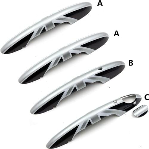 4pcs Door Handles ABS Cover Cap Trim for Mini Cooper F Series F54 Clubman F55 Hardtop F60 Countryman 2014+ 1C+1B+2A Type Decal
