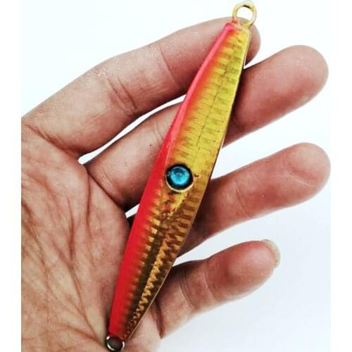 5PCS Deep Sea Slow Jig Laser Fishing Jigging Sinking Lure Jigbait Spoon Baits 80g