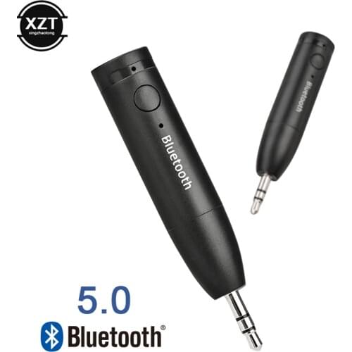 Wireless Bluetooth 5.0 Car Kit Mini 3.5mm Jack AUX Handsfree Stereo Music Audio Receiver Adapter for Car Headphone Speaker
