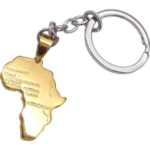 Zkd Africa map key chain & key ring