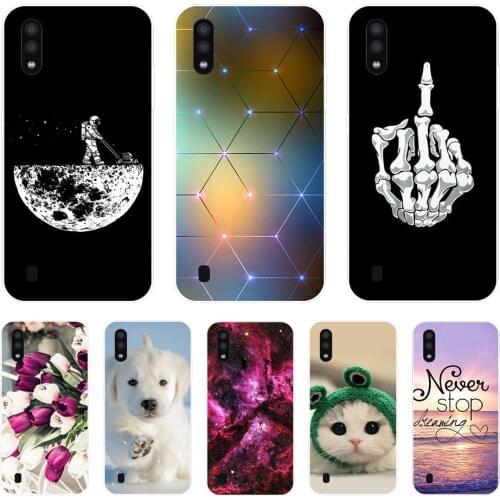 For Samsung M01 Cases 5.7" Soft Silicon Tpu Covers For Samsung Galaxy M01 M 01 SM-M015FZBDSER m015 Phone Back Bumper Cat Fower