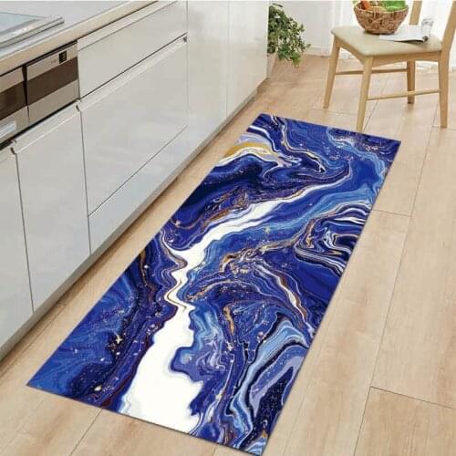 Home Anti-Slip Kitchen Rugs Entrance Doormat Modern Colorful Marble Printed Carpet For Living Room Cheaper Durable Bath Mat
