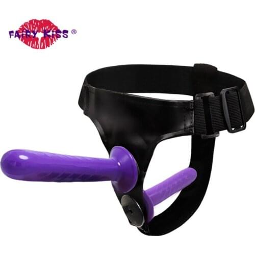 Double Dildo Penis Adult For Women Harness Straps Dildo Panties Double Strapon Lesbian Anal Plug Penis Adult Penetration Sex Toy