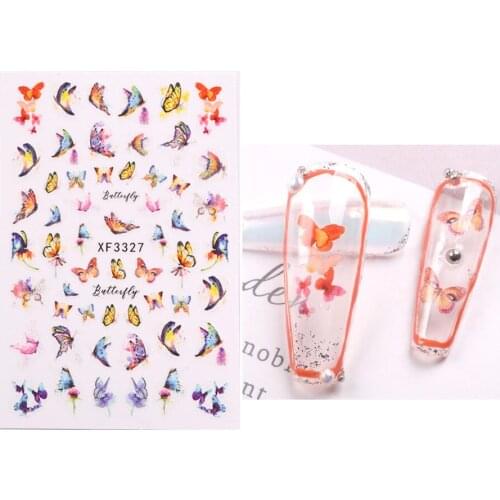 Hot selling Beauty Sticker DIY Nail Decal Butterfly Sticker Nail Art Decoration flower design for nail salon